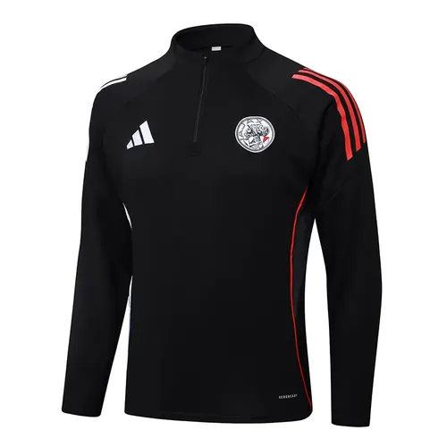 2025/2026 Ajax Conjunto de Entrenamiento Media Cremallera Negro Camiseta de Fútbol  Set — view 3