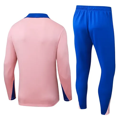 2025/2026 Frankreich Half-Pull Trainingsanzug pinkes Fußballtrikot  Set — view 2