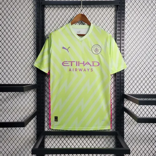Maillot de football gardien vert fluorescent 2023/2024 Manchester City  — view 1