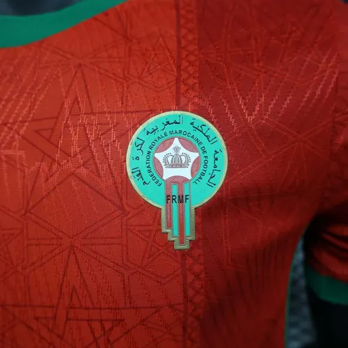 Camisa de Futebol Casa da Seleção Nacional de Marrocos Versão Jogador 2025 AAA qualidade fã — view 6