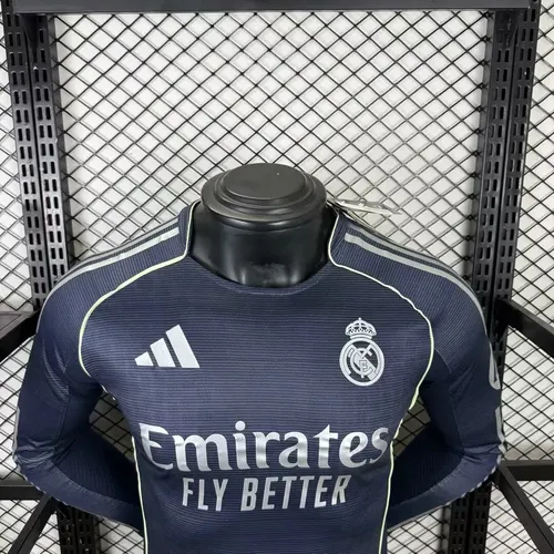 2025/2026 Maillot Extérieur Real Madrid Manches Longues Version Joueur  — view 3