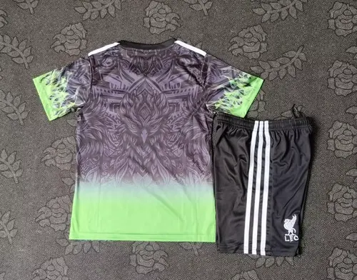 2025/2026 Camisa Edição Especial Liverpool Cinza e Verde  Tamanho Infantil — view 2