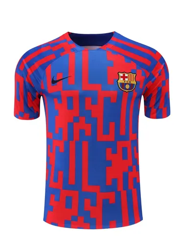2022/2023 برشلونة قميص تدريب أحمر وأزرق نسيج