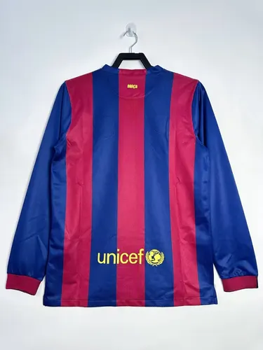 2014/2015 Retro Langarm Barcelona Fußballtrikot Heim  — view 2