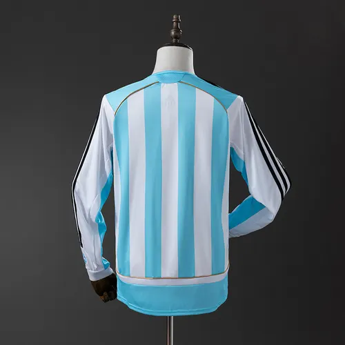 2006 Long-Sleeved Retro Argentina National Team Home Jersey t  — view 2