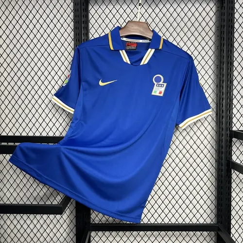 1996 Retro Italy Home Soccer Shirt  — view 3