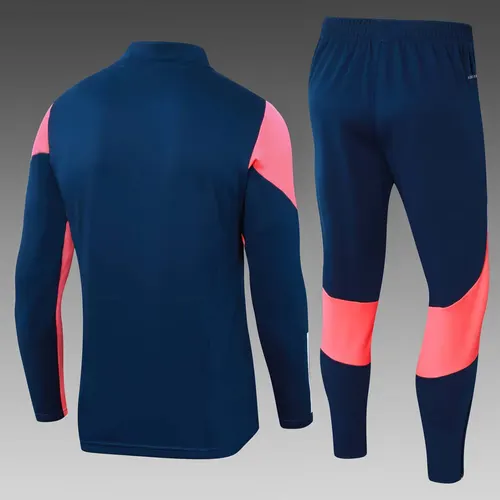 2023/2024 Lyonnais Half-Pull Training Suit Royal blue Football Shirt Set — view 2