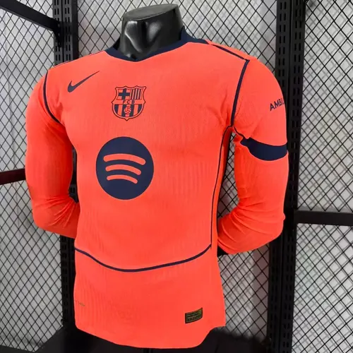 2025/2026 Manga Larga Versión Jugador Barcelona Tercera Camiseta Visitante Fútbol  — view 7