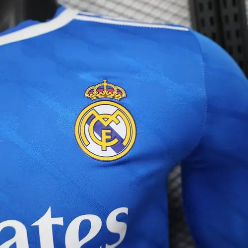2025/2026 Manga Larga Versión Jugador Camiseta de Fútbol Tercera Visitante del Real Madrid  — view 5