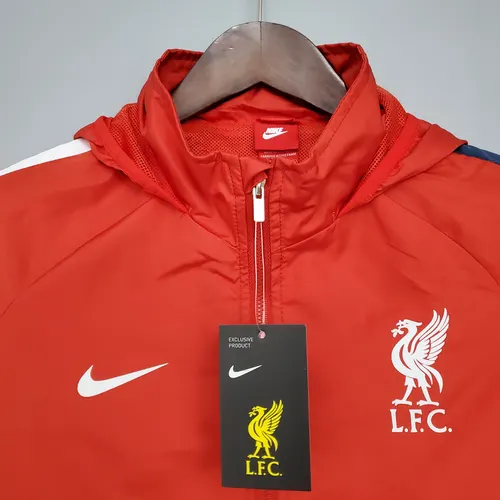 2021/2022 Liverpool Windbreaker Red Soccer Jersey  — view 3