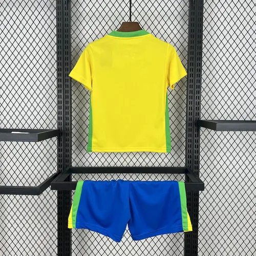 2025 Maillot Domicile Brésil AAA qualité fan Taille Enfant — view 2
