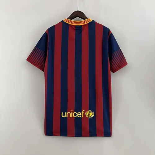 Camisa de Futebol Retrô Barcelona Casa 2013/2014  — view 2