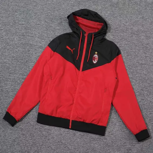 2023 AC Milan Windbreaker Red Football Shirt  Kids Size — view 4