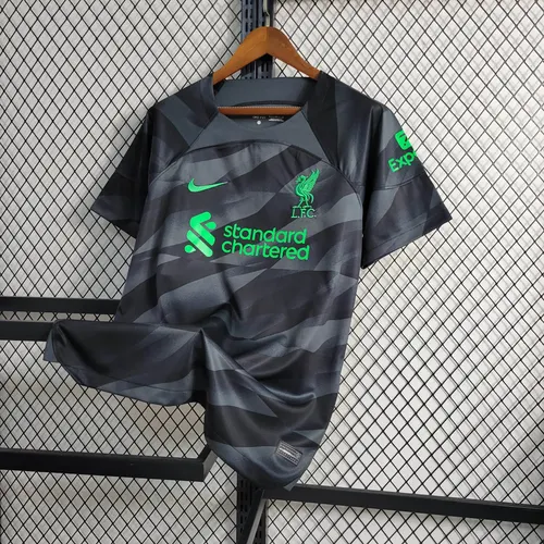 2023/2024 Liverpool Torwart Schwarz Fußballtrikot AAA fan-gradät — view 8