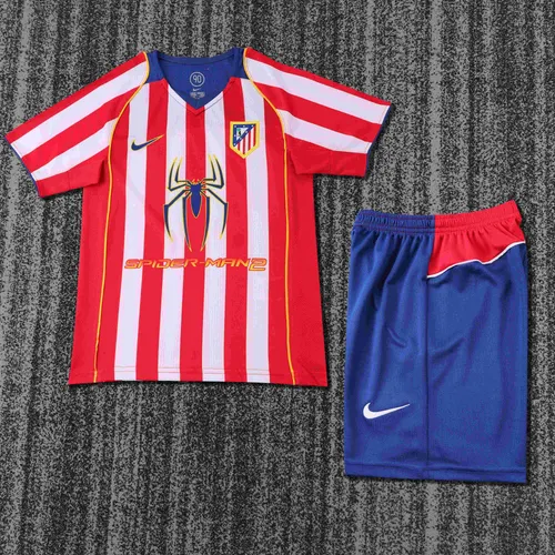 2004-2005 Retro Atletico Madrid Home Football Jersey  Kids Size — view 1