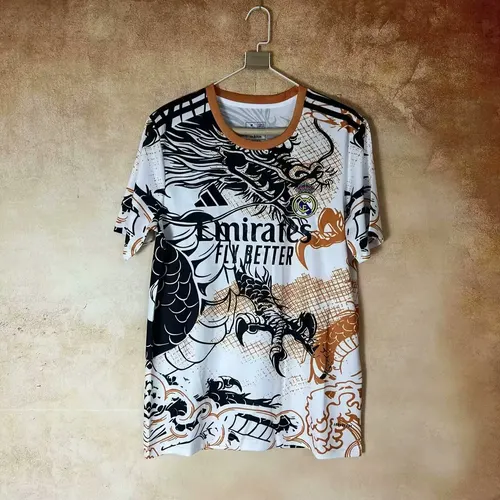 2025/2026 Real Madrid Black and white orange dragon Special Edition Football Jersey  — view 1