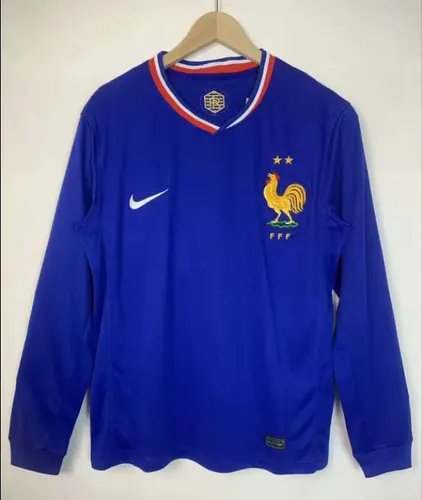 Maillot de football France Domicile 2024 Manches Longues AAA qualité fan — view 3