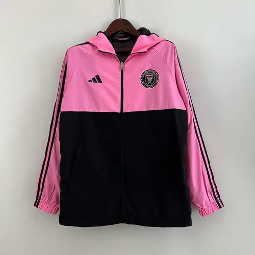2023 Inter Miami Windbreaker (pink-schwarz) Fußballtrikot AAA fan-gradät