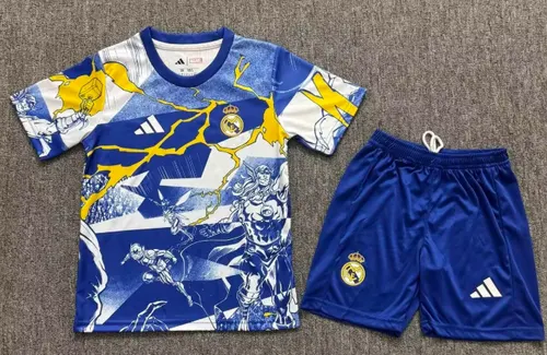 Camisa de Futebol Real Madrid Colaboração Marvel 03 2025/2026  Tamanho Infantil — view 1