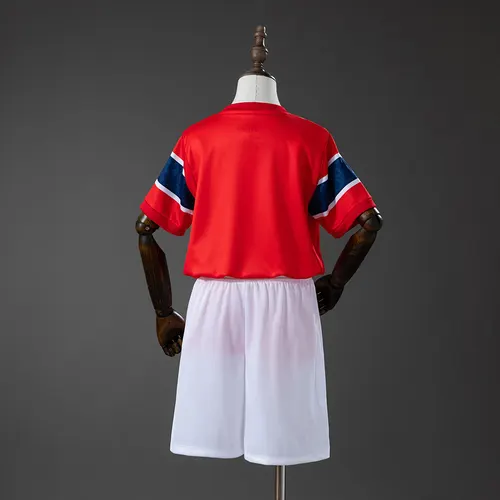 2026 Norwegen Nationalmannschaft Heim Fußballtrikot AAA Fan-Qualität Kindergröße — view 2