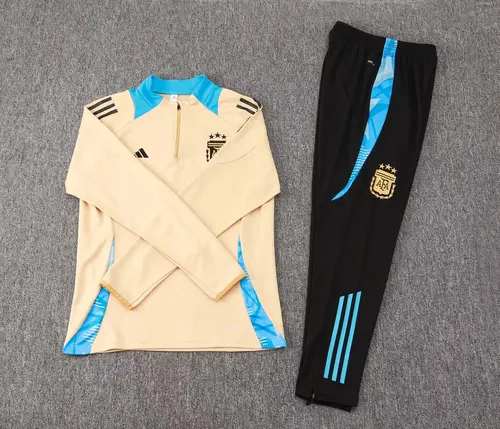 2024 Conjunto de Entrenamiento Semisubido Argentina Caqui Camiseta de Fútbol AAA calidad fan — view 3
