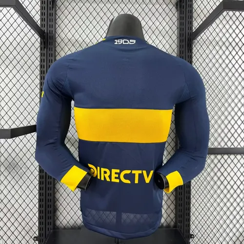 2025/2026 Long Sleeves Player Version Boca Juniors Home Football Jersey  — view 2