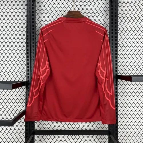 2025/2026 Long Sleeves Paris Saint-Germain red goalkeeper Football Jersey  — view 2