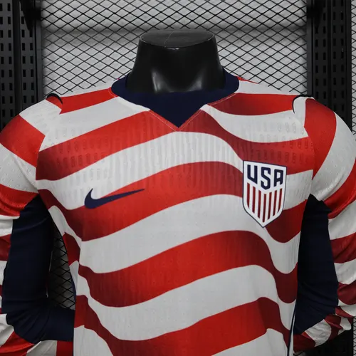 Maillot de football domicile États-Unis manches longues 2026 Version Joueur AAA qualité fan — view 3