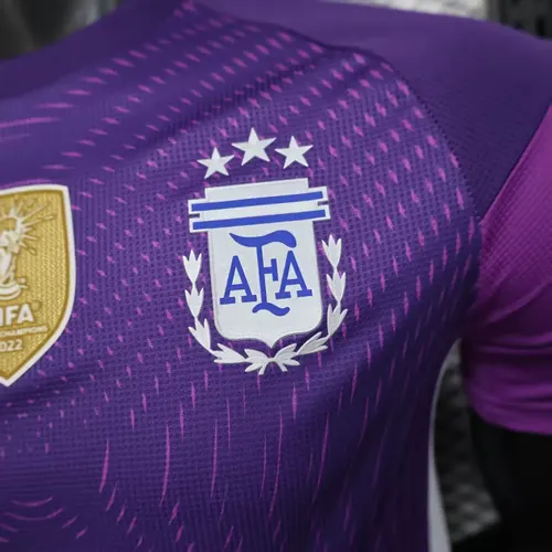 2025/2026 Player Version Argentina Goalkeeper Purple Football Jersey  — view 6