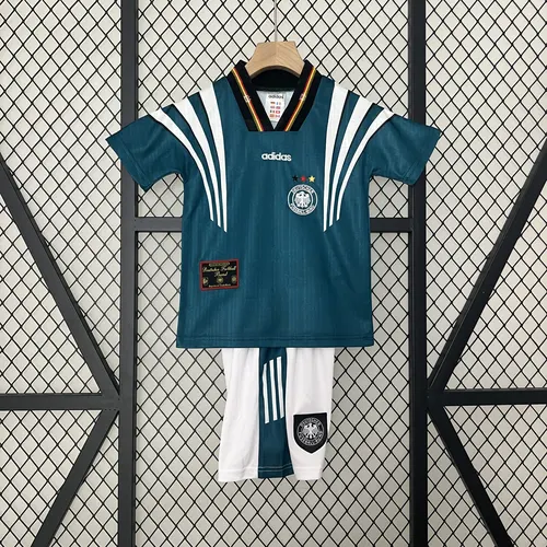 1996 Retro Deutschland Auswärts-Fußballtrikot AAA Fan-Qualität Kindergröße — view 1