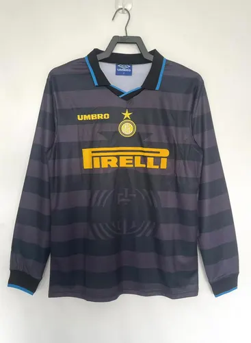 1997/1998 Retro Langarm Inter Mailand Drittes Auswärts Fußballtrikot  — view 1