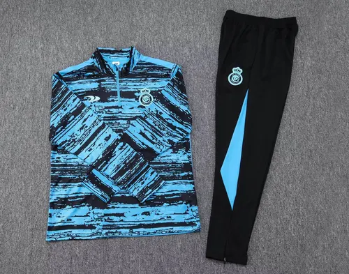 Conjunto de entrenamiento azul de media cremallera del Al-Nassr 2022/2023 — view 7