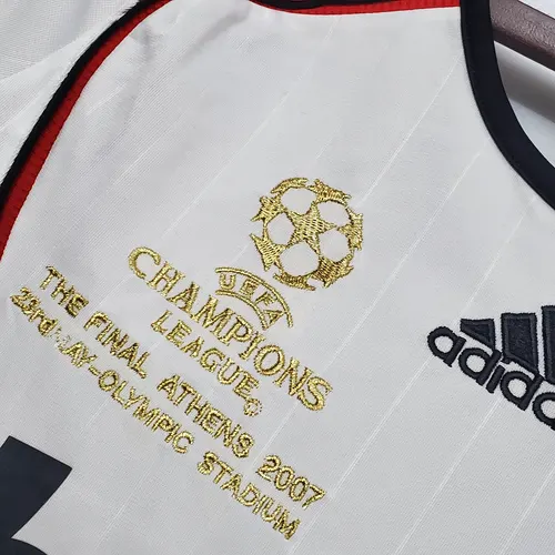 قميص كرة قدم AC Milan الكلاسيكي خارج الأرض بأكمام طويلة 2006/2007 جودة تايلاندية — view 4