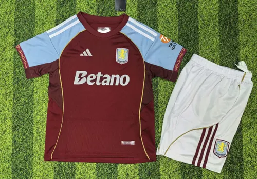 2025/2026 Aston Villa Home Football Jersey Shirt  Kids Size