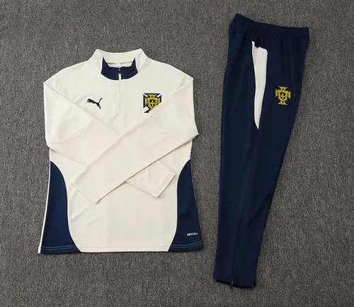 2025-2026 Portugal Half-Pull Training Suit Beige Football Shirt Set — view 7