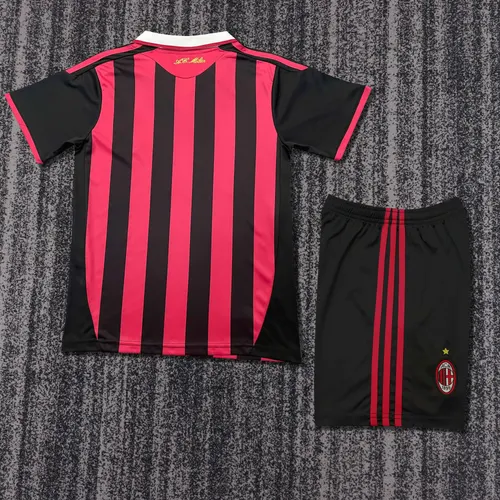 2009-2010 Retro AC Milan Home Football Shirt  Kids Size — view 2