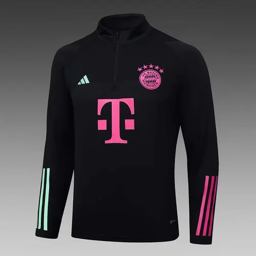 Ensemble d'entraînement Bayern Munich noir 2023/2024 demi-tiré  — view 2