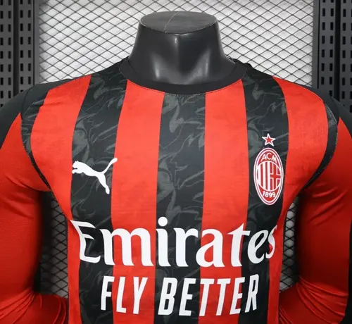 2025/2026 قميص ميلان المنزلي طويل الأكمام نسخة اللاعب جودة تايلاندية — view 3