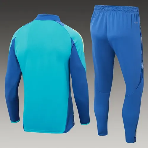 2024/2025 Ajax Half-Pull Training Suit Baby Blue Football Shirt  Set — view 3