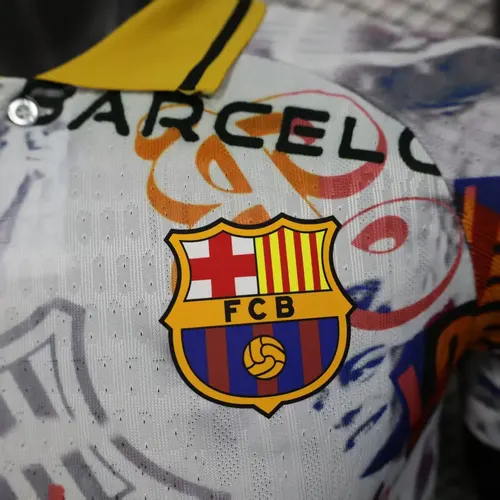 قميص برشلونة 2025/2026 نسخة اللاعب إصدار مشترك مع ميسي كرة قدم جودة تايلاندية — view 5