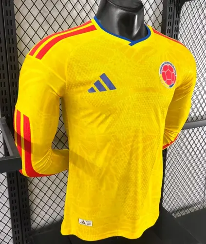 2026 Langarm Spielerversion Kolumbien Nationalmannschaft Heim-Fußballtrikot   — view 3
