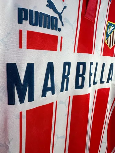 1994/1995 Retro Long sleeve Atletico Madrid Home Soccer Jersey  — view 4