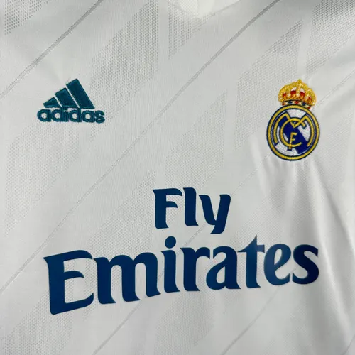2017/2018 Retro Long Sleeve Real Madrid Home Football Shirt  Kids Size — view 5