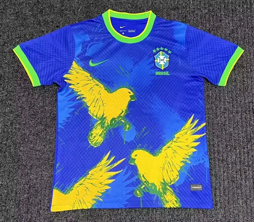 Camisa de Futebol Azul Edição Especial Brasil AAA qualidade fã 2025 — view 1
