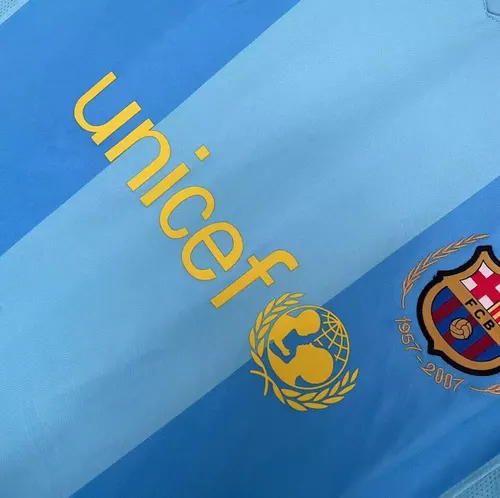2007/2008 Camisa de Futebol Visitante Retrô Barcelona  — view 3