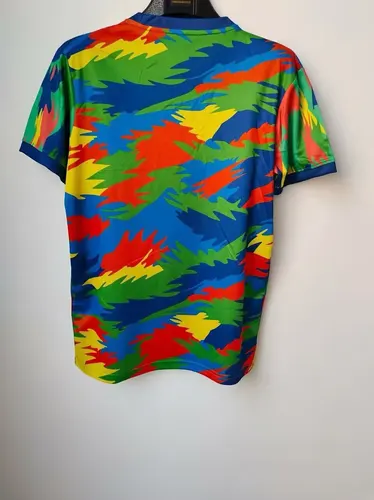 2025/2026 Brasil Edición Especial Camuflaje Cuello Azul 25 Camiseta de Fútbol  — view 2