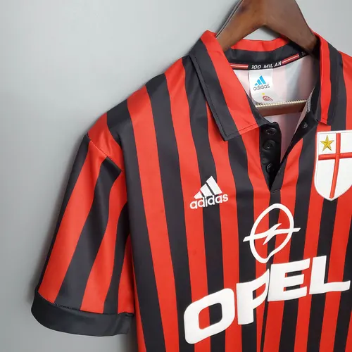 Maillot de football domicile rétro 1999/2000 AC Milan landaise — view 7