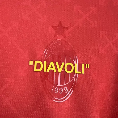 2025/2026 AC Milan Edição Co-Branded Vermelha Camisa de Futebol  — view 5