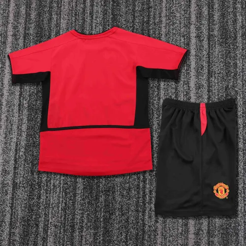 Maillot de football domicile rétro Manchester United 2002-2004  Taille Enfant — view 2