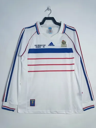 Maillot de football extérieur rétro France 1998 Manches Longues 